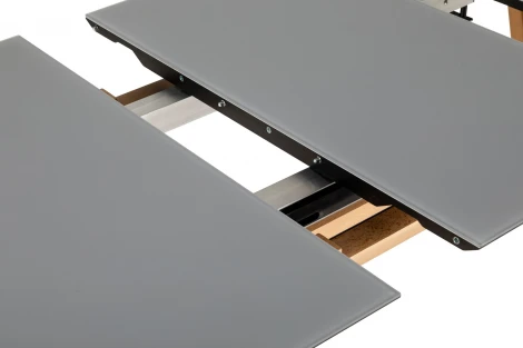 Стол R-Home раскл. Нарвик Glass 140-180 Automatic Natur/Dark matte Glass