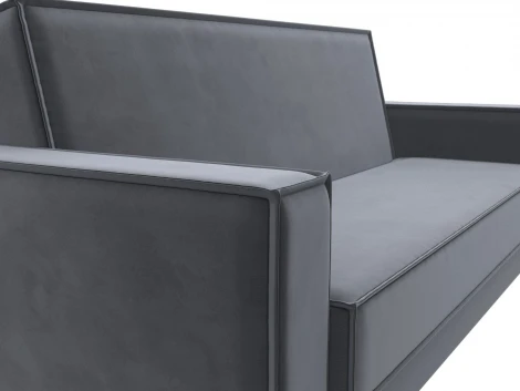 Диван-книжка Куба (Серый/Велюр) Лига Диванов арт.122043