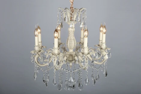 Подвесная люстра Omnilux Taranto OML-74403-08 (220V, на цепи, подсвечник, свеча)