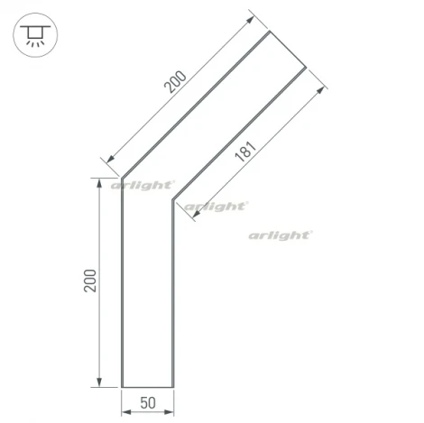Угол SL-LINE-5035-135 (Металл) 030113 Arlight