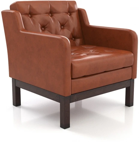Кресло Arsko Айверс венге оранжевый кожзам
