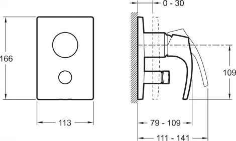 Смеситель Jacob Delafon Symbol E98724-CP для ванны с душем