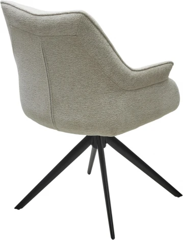 Стул M-City OVE 360 град. поворот. RAVEN22 Бежево-белый, ткань / Черный