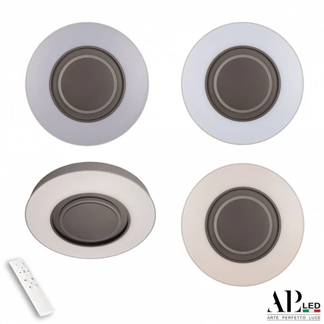 Потолочный светильник светодиодный с ПДУ APL LED Turin 3306.B246-350 White/Coffee