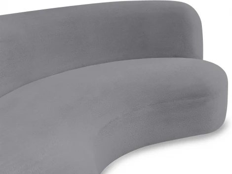 Диван Patti 2400 ОГОГО (арт.853233), (Мех/Серый)