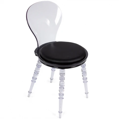 Стул Babel белый с прозрачными ножками