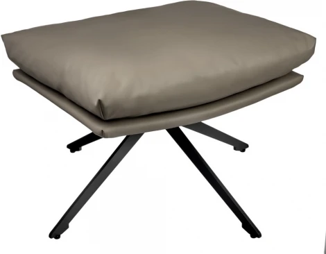 Комплект кресло Bradexhome HUG латте, экокожа, шенилл с оттоманкой латте, экокожа