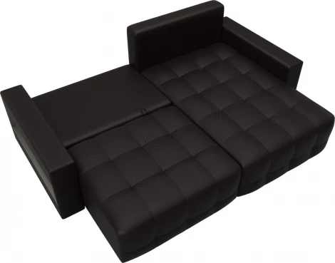 Диван угловой с полками Лига-053 НПБ Лига Диванов (Экокожа) арт.128942