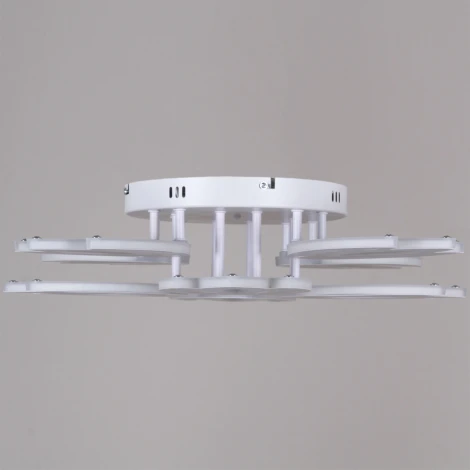 Потолочная люстра светодиодная на штанге с пультом с регулировкой цветовой температуры, яркости и ночным режимом Reluce 08429-0.3-4+4 WH