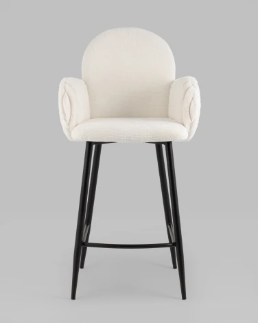 Стул полубарный Wave Stripes букле белый Stool Group арт.УТ000039363