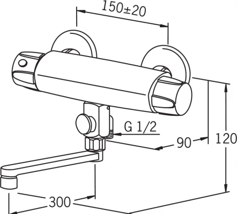 Термостат Oras Nova 7446X для ванны с душем