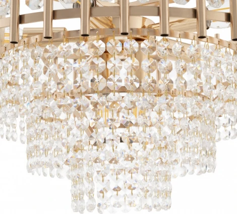 Потолочная люстра хрустальная на штанге Arte Milano Sorrento-6109 376109/7/30/490 GD (220V)