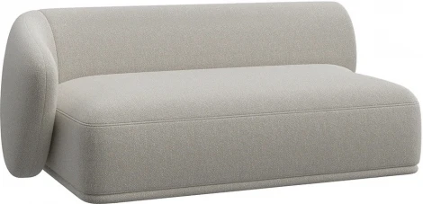 Завершение Fabro 1800 левое ОГОГО (арт.851399), (Ткань,Букле/Белый)