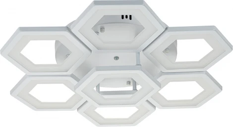 Потолочная люстра Escada Hexagon 10204/7 LED*130W White (ночной режим, 220V, пульт управления)