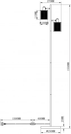Торшер Moderli Suspent V3061-2F (220V, выключатель)