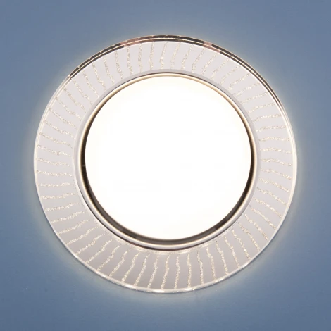 Встраиваемый точечный светильник Elektrostandard 3033 GX53 CL/SL прозрачный/серебро