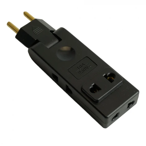 Разветвитель сетевой 4-х местный без заземления (черный) Stekker 50070