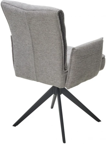 Стул PONCE 360 град. поворот. Brego-07 Серый, ткань/ XD841-16 Серый, букле/ Черный, ®DISAUR