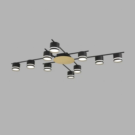 Потолочная люстра на штанге Lumion Benua 8304/10C золотой/черный, металл/акрил GX53 LED 10*7W 220V