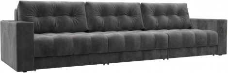 Диван прямой с декором Лига-049 НПБ Лонг Лига Диванов (Велюр) арт.128440