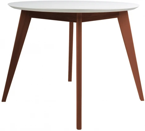 Стол R-Home Лунд круглый д.960 Белый Темный орех