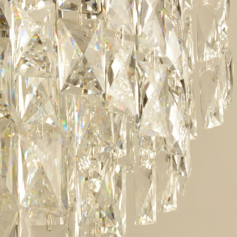 Подвесная люстра хрустальная Reluce 02414-0.4-06A CR (220V, на цепи)