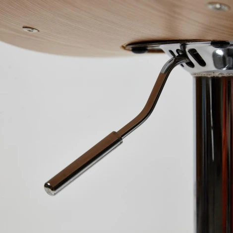 Барный стул VIMTA (mod.4021S) белый/натуральный/хром (металл/дерево/экокожа)