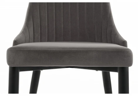 Стул Woodville на металлокаркасе Kora dark gray / black 15098