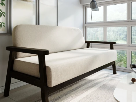 Диван Arsko прямой Флори М венге велюр бежевый