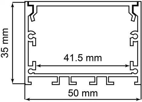 Профиль накладной для светодиодной ленты Feron 10370 "Линии света", черный CAB257