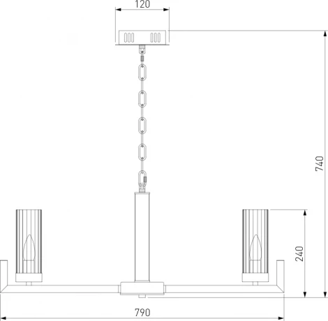 Подвесная люстра Eurosvet Arganie 60133/8 серебро (220V, на цепи)