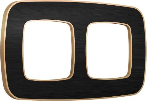 Рамка Ambrella Volt OMEGA Coint (Черный Стекло органическое/Шампань) 2-ая OF640542