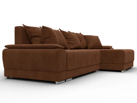 Диван угловой Лига-119 угол правый (ДСП,Брус,Фанера,ЛДС,Велюр/Терракотовый) Лига Диванов 137097