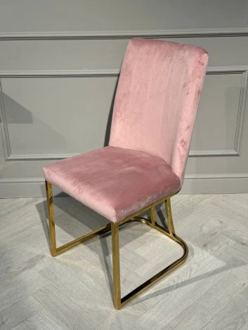 Стул обеденный IST-CASA Пресли DX-2055, 45х44х92, пыльная роза/золотой