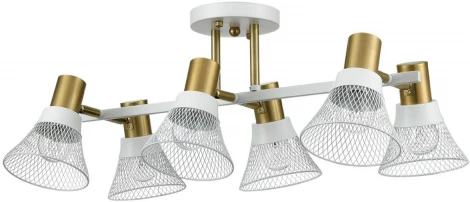 Потолочная люстра на штанге Lumion Anriya 8045/6C белый, латунь/белый металл/металл Е14 6*40W 220V