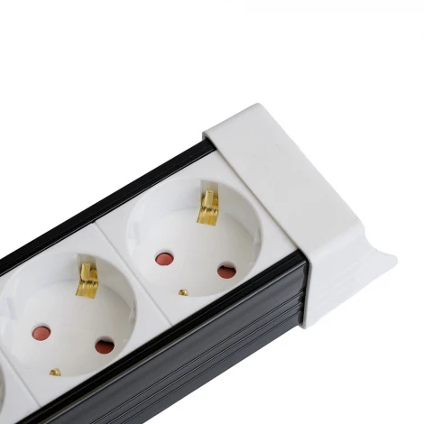 Сетевой фильтр 6-и местный с заземлением 5 метров (белый) Stekker Techno 50152