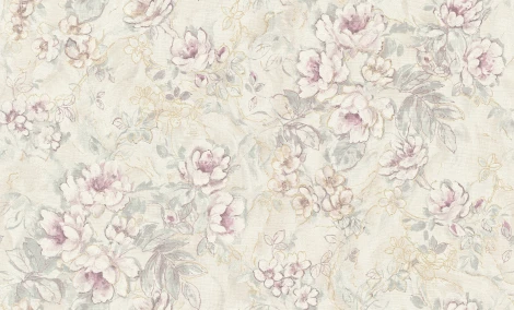 Обои виниловые Grandeco Poeme OM 2202 10,05 х 1,06 м