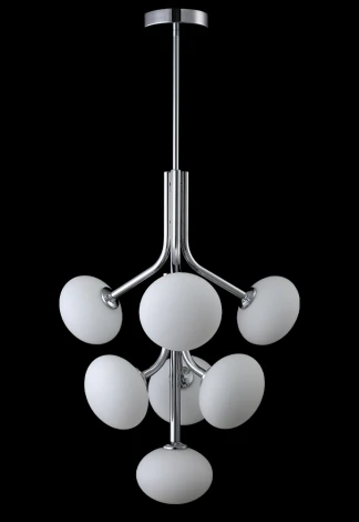 Потолочная люстра на штанге Crystal Lux Alicia SP7 CHROME/WHITE