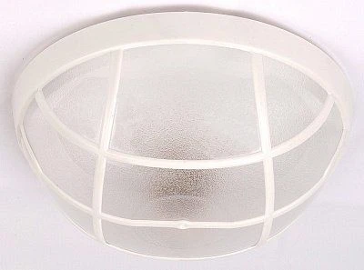 Светильник настенно-потолочный уличный Horoz Акуа, 1 плафон, белый с прозрачным