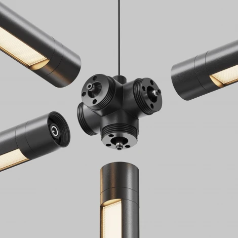 Х-образный вертикальный коннектор для системы Shelf без ввода питания Maytoni Accessories for system Shelf CA019L4C-B (24V)