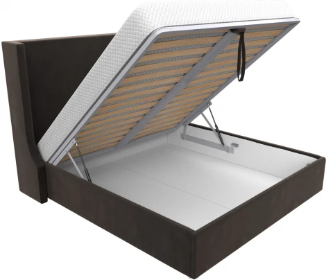 Кровать интерьерная Ларго 180 (Коричневый/Велюр) Лига Диванов арт.120726