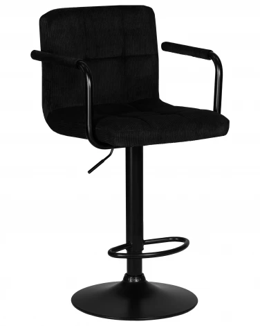 Набор 2 шт стул барный DOBRIN KRUGER ARM BLACK (черный вельвет (LAR-E2041-52))