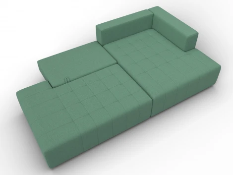 Диван угловой Лига-103 НПБ угол правый (ДСП,Брус,Фанера,Рогожка/Зеленый) Лига Диванов 134813