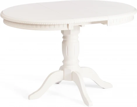 Стол STEFANO круглый (Бук,МДФ /Белый)