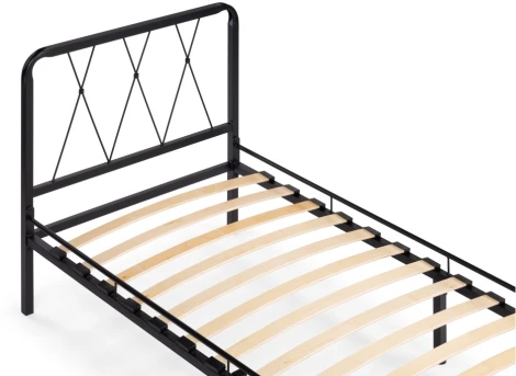 Односпальная кровать Woodville Иоханна 18 90х200 черная 511601