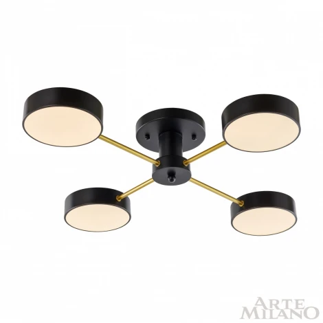 Потолочная люстра на штанге Arte Milano Ferrara 252006/4 Bk/Bk (LED, 220V, круглые)