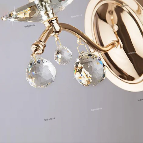 Бра Eurosvet Эстель 10058/1 золото/прозрачный хрусталь Strotskis