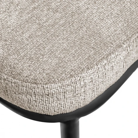 Стул полубарный Bradexhome Lucas 2 латте шенилл с чёрными ножками