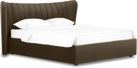 Кровать Queen Agata Lux ОГОГО (арт.636842), (Ткань/Коричневый)