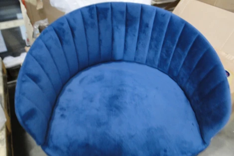 Стул Bradexhome Turin синий с золотыми ножками FR 0557Y